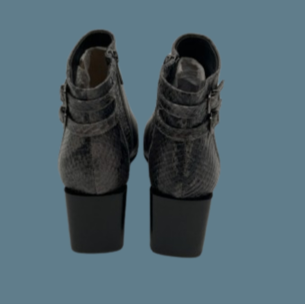 NWB Donald Pilner Leather Alek Python Print Ankle Bootie - Picture 5 of 6
